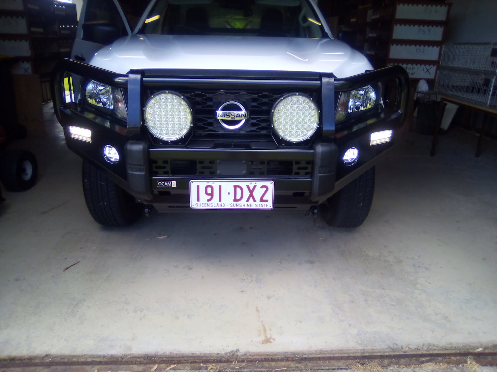 Wide Bay Transporter Front view with spot lighgts